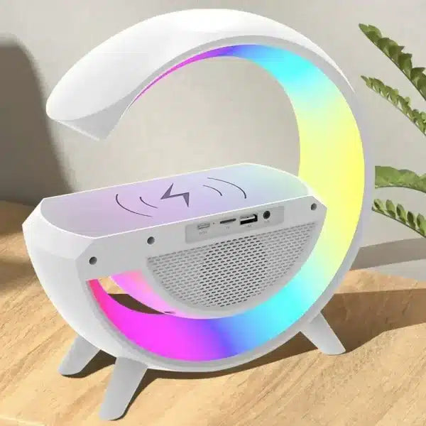 ساعة LED متعددة الوظائف مع مكبر صوت ومصباح G 