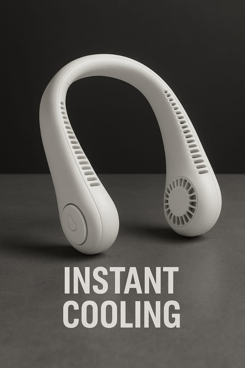 Leafless Neck Fan – Portable, Stylish & Hands-Free Cooling