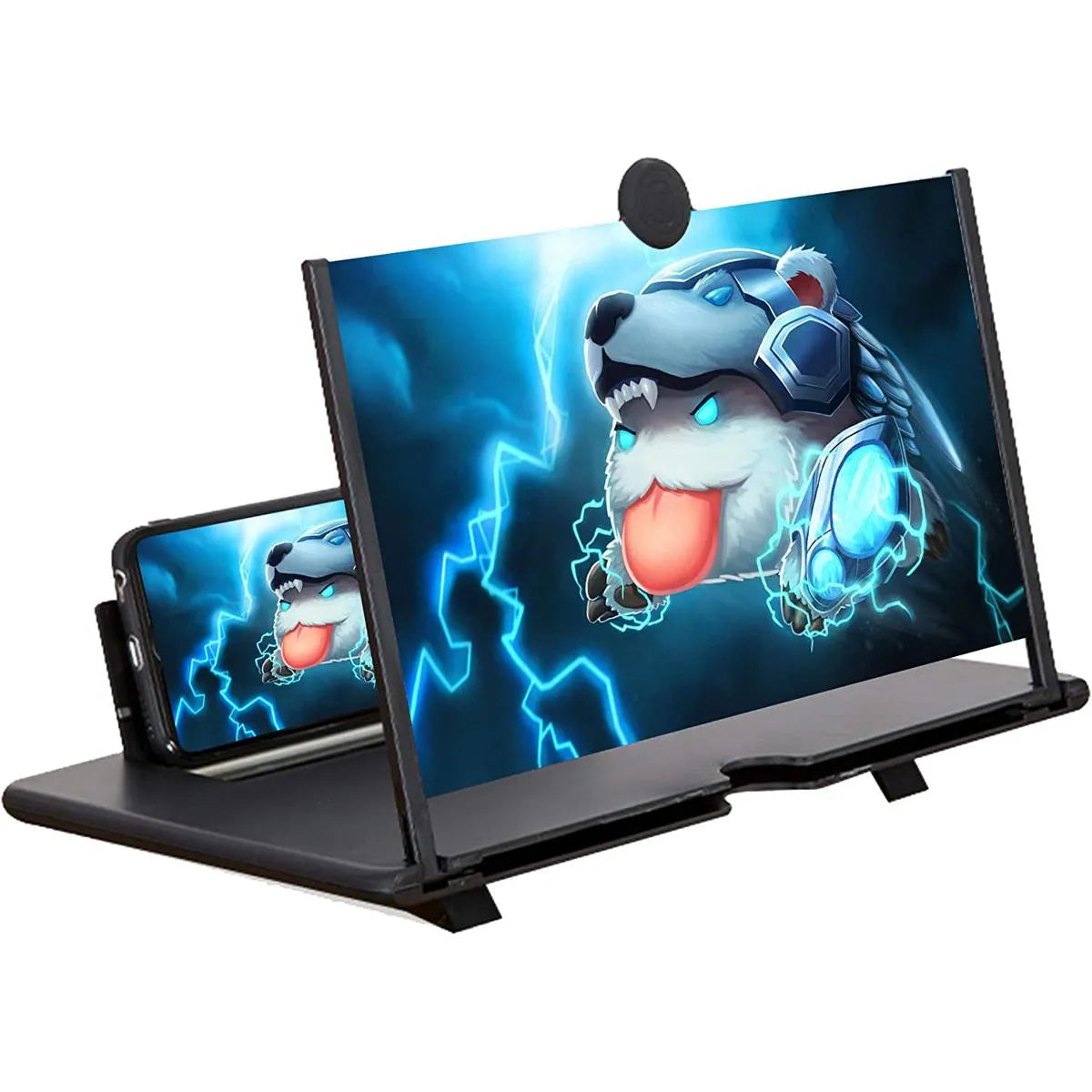 🔍 F3 Mobile Screen Magnifier – 3D Display Stand for Eye Comfort & Big View!